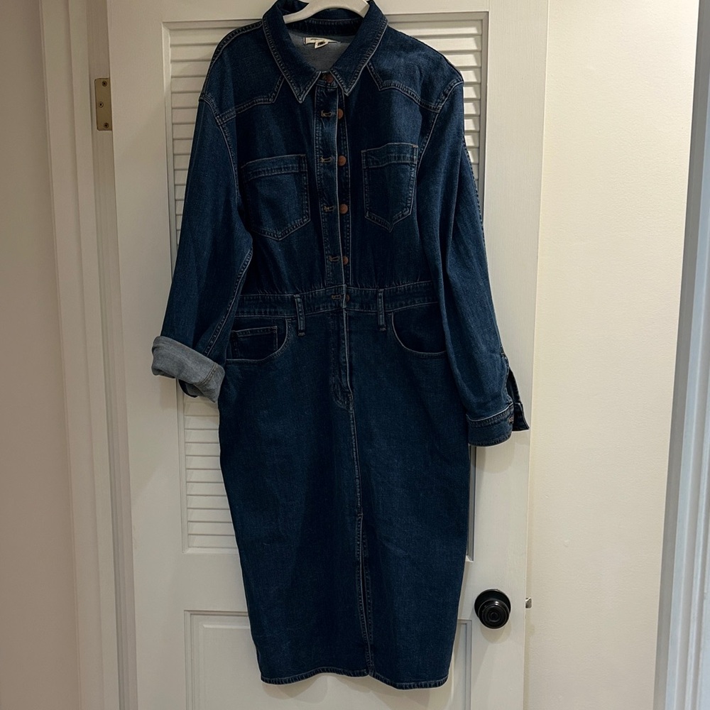 Madewell Dark Blue Denim Dress